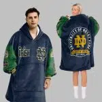 Notre Dame Football Blanket Hoodie