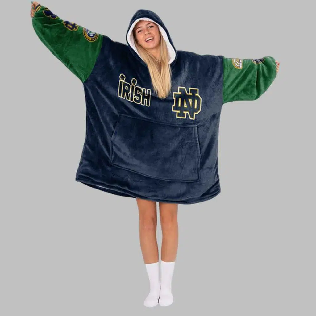 Notre Dame Football Blanket Hoodie 4 1