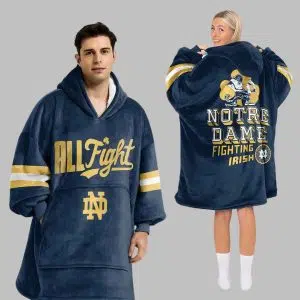 Notre Dame Football Unisex Blanket Hoodie 1