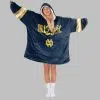 Notre Dame Football Unisex Blanket Hoodie 2