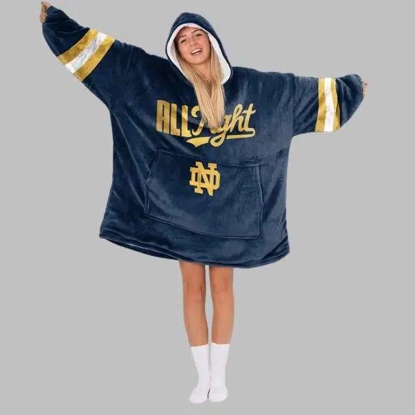 Notre Dame Football Unisex Blanket Hoodie 2