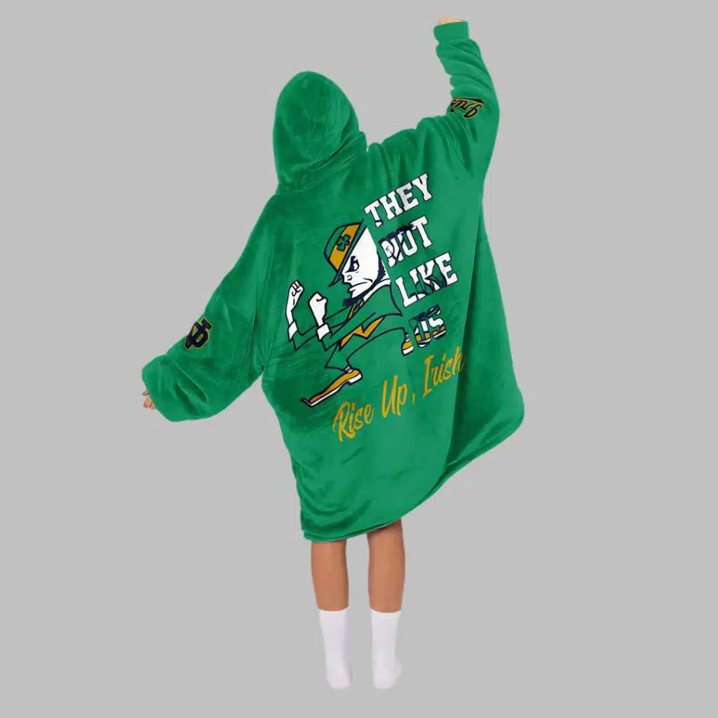 Notre Dame Football Unisex Blanket Hoodie 3 2