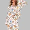 Ocean Coral Shells Art Print Pajama Set 2