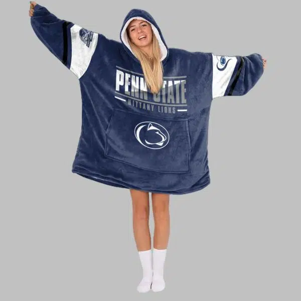 Penn State Nittany Lions Football Blanket Hoodie 3