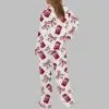 Pepper Drink Pink Coquette Bow Satin Pajama Set 4