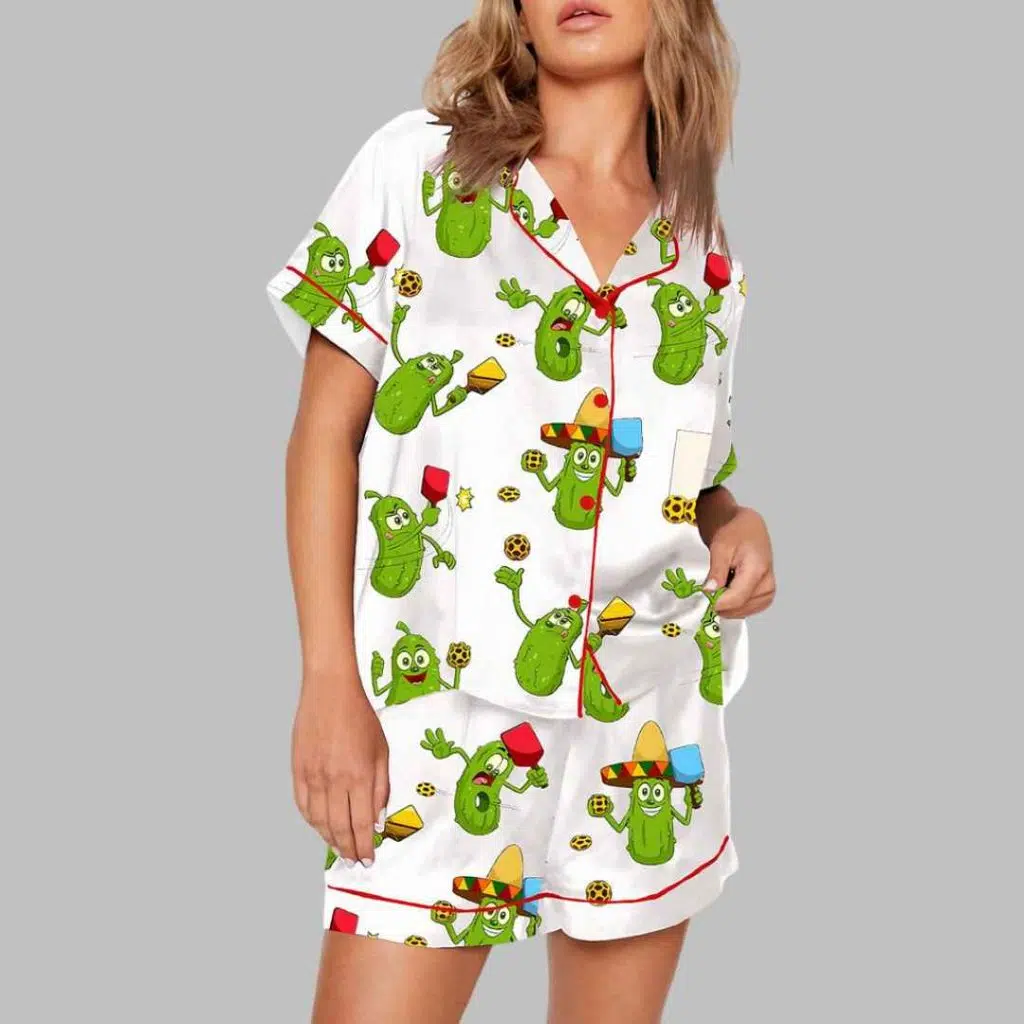 Pickleball Cartoon Pajama Set 3