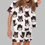 Ramen Cat Print Pajama Set