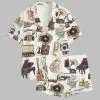 Retro Musical Guitar Instrument Gramophone Piano Pajama Set 2