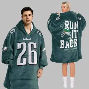 Run It Back 26 Philadelphia Football Unisex Blanket Hoodie 2