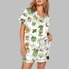 Saint Patricks Day Special Green Cocktails Print Pajama Set 3