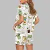 Saint Patricks Day Special Green Cocktails Print Pajama Set 4