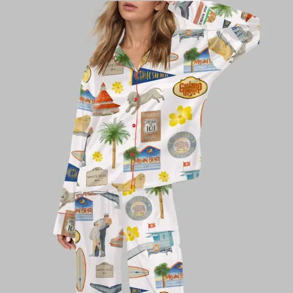 San Diego Travel Satin Pajama Set 2