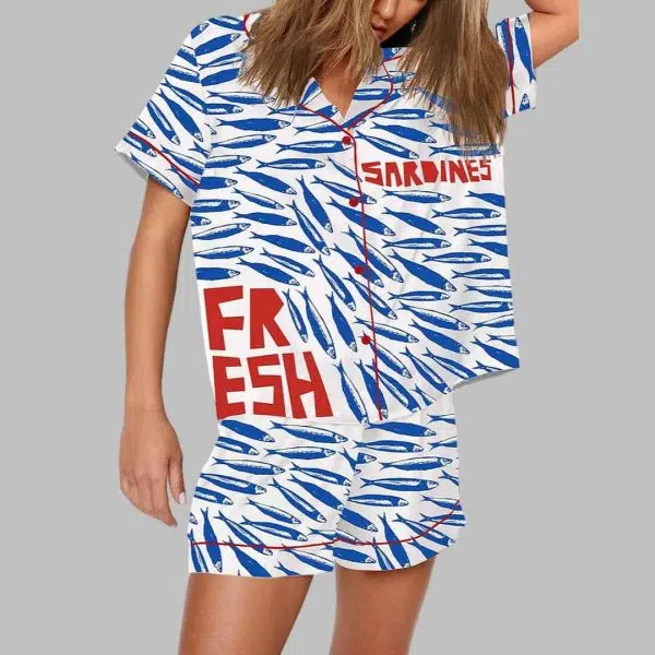 Sardine Fresh Art Print Pajama Set 2