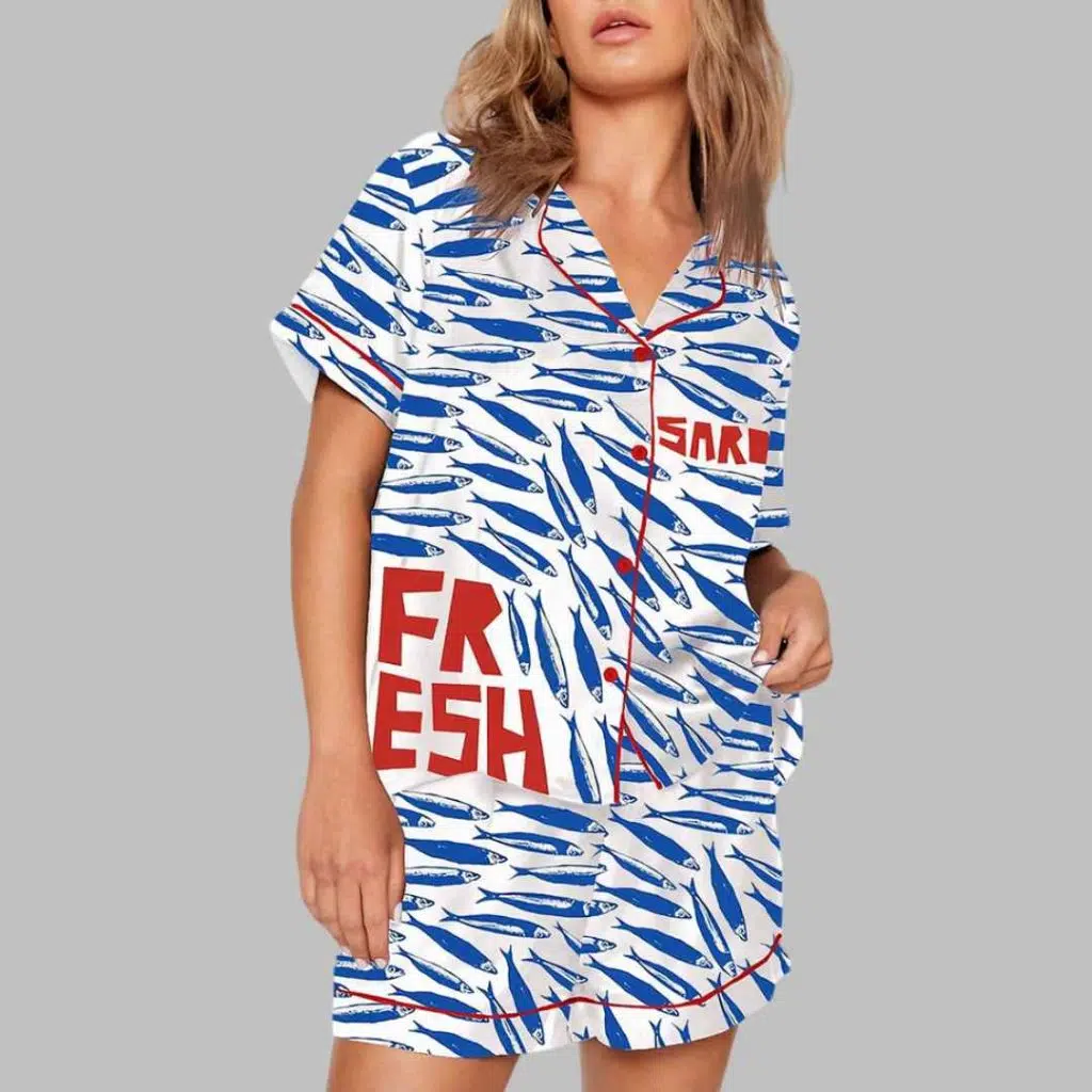 Sardine Fresh Art Print Pajama Set 3