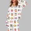 Sardines Canned Food Art Print Pajama Set 2