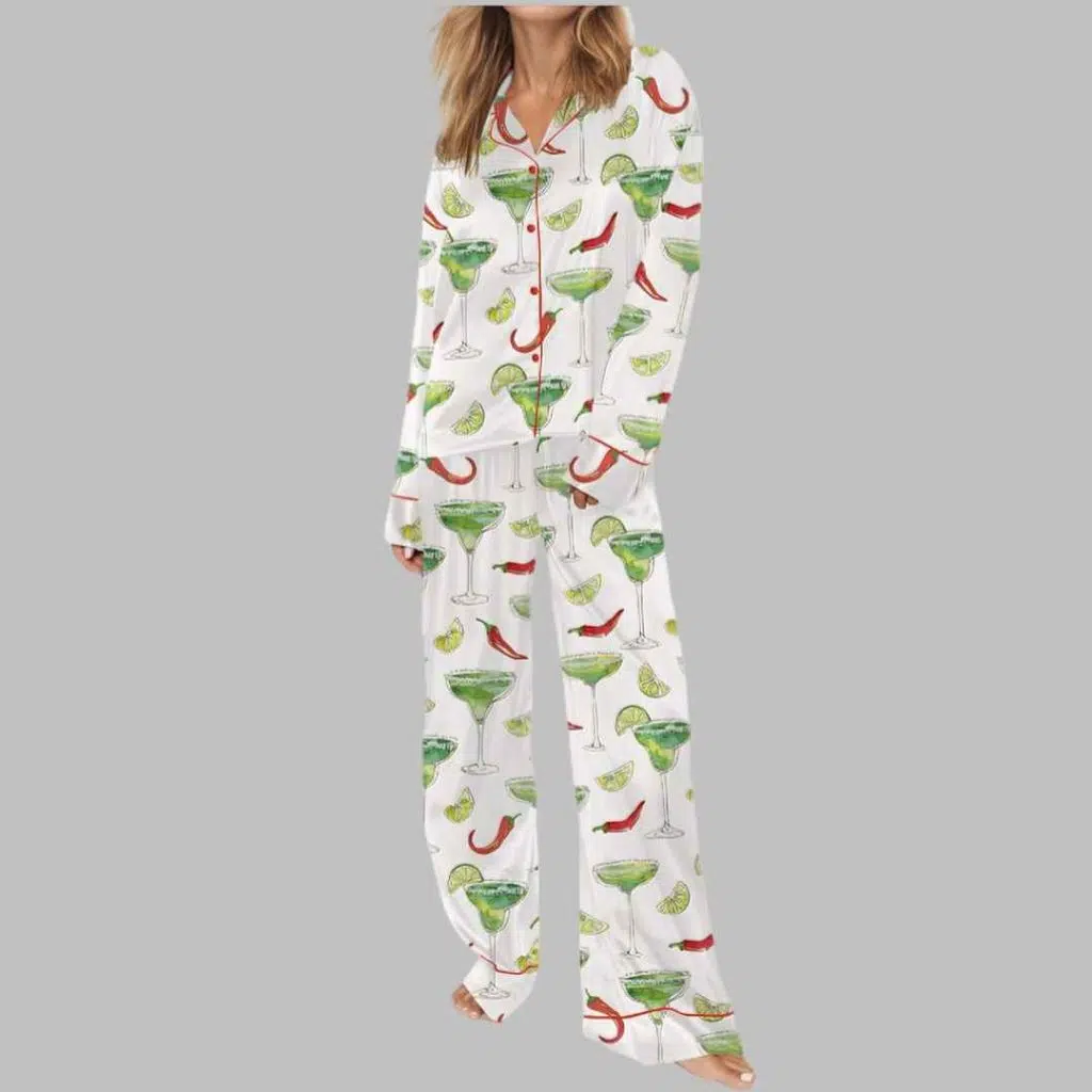 Spicy Margarita Satin Pajama Set 3