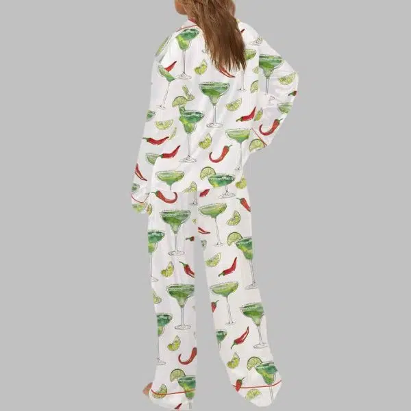 Spicy Margarita Satin Pajama Set 4