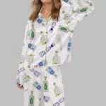 Tequila Bottle Satin Pajama Set