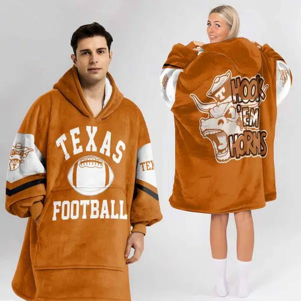 Texas Longhorns Football Unisex Blanket Hoodie 2