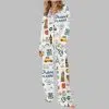 Travel Planner Satin Pajama Set 3 1