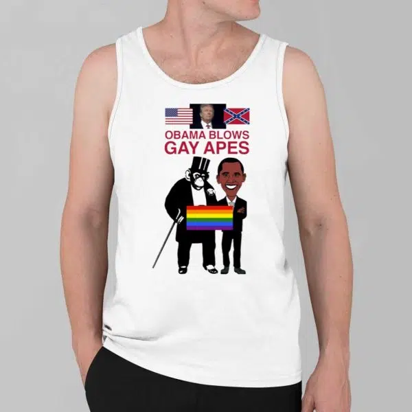 Trump Obama Blows Gay APES Shirt 2