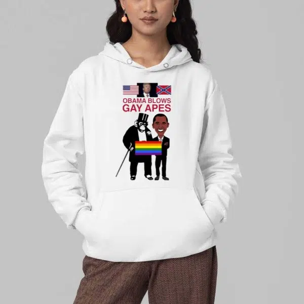 Trump Obama Blows Gay APES Shirt 3