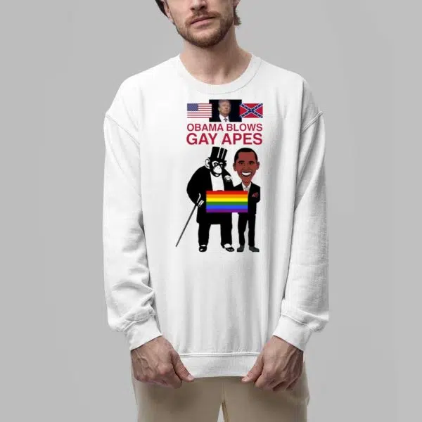 Trump Obama Blows Gay APES Shirt 5