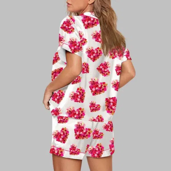 Valentine Day Heart Brushstroke Pajama Set 3