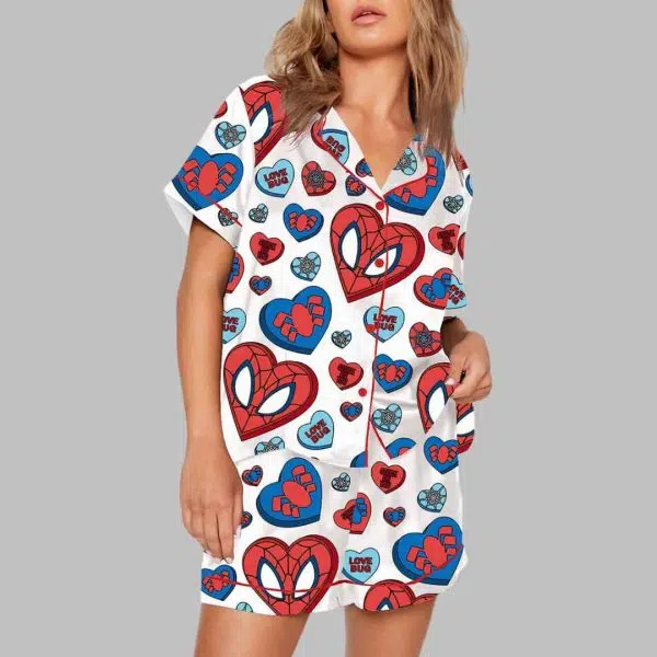 Valentine Superhero Print Pajama Set 2