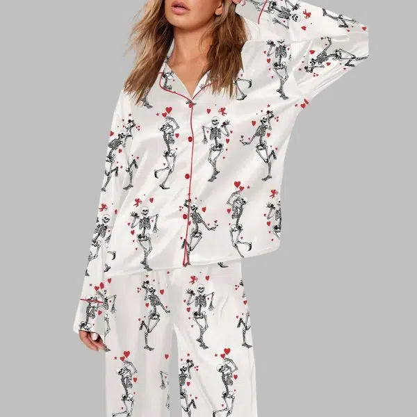 Valentines Skellie Pajama Set 4