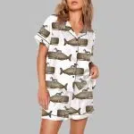 Vintage Dachshund Dog Riding Whale Pajama Set