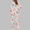 Watercolor Sacred Heart Satin Pajama Set 3