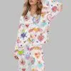 Watercolor Sacred Heart Satin Pajama Set 4