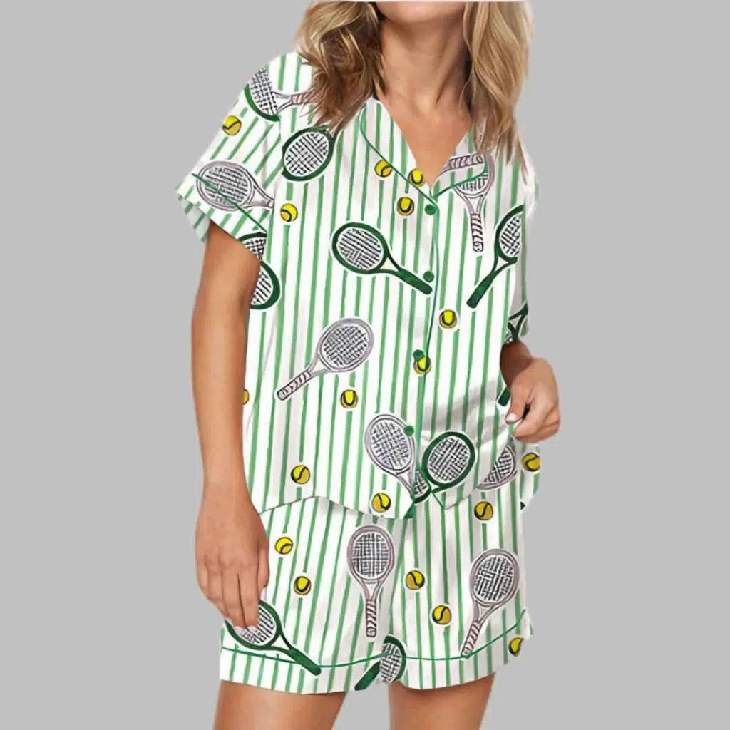 Wimbledon Tennis Satin Pajama Set 2