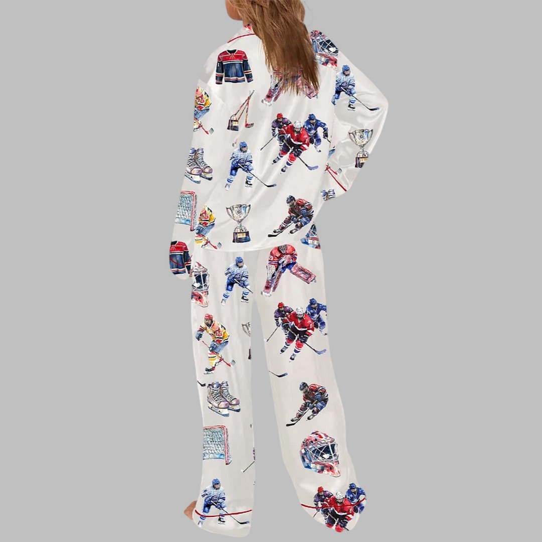 Women's Hockey Pajama Set 2 Womens Hockey Pajama Set 3