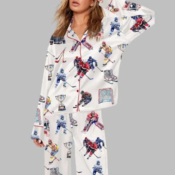 Womens Hockey Pajama Set 4