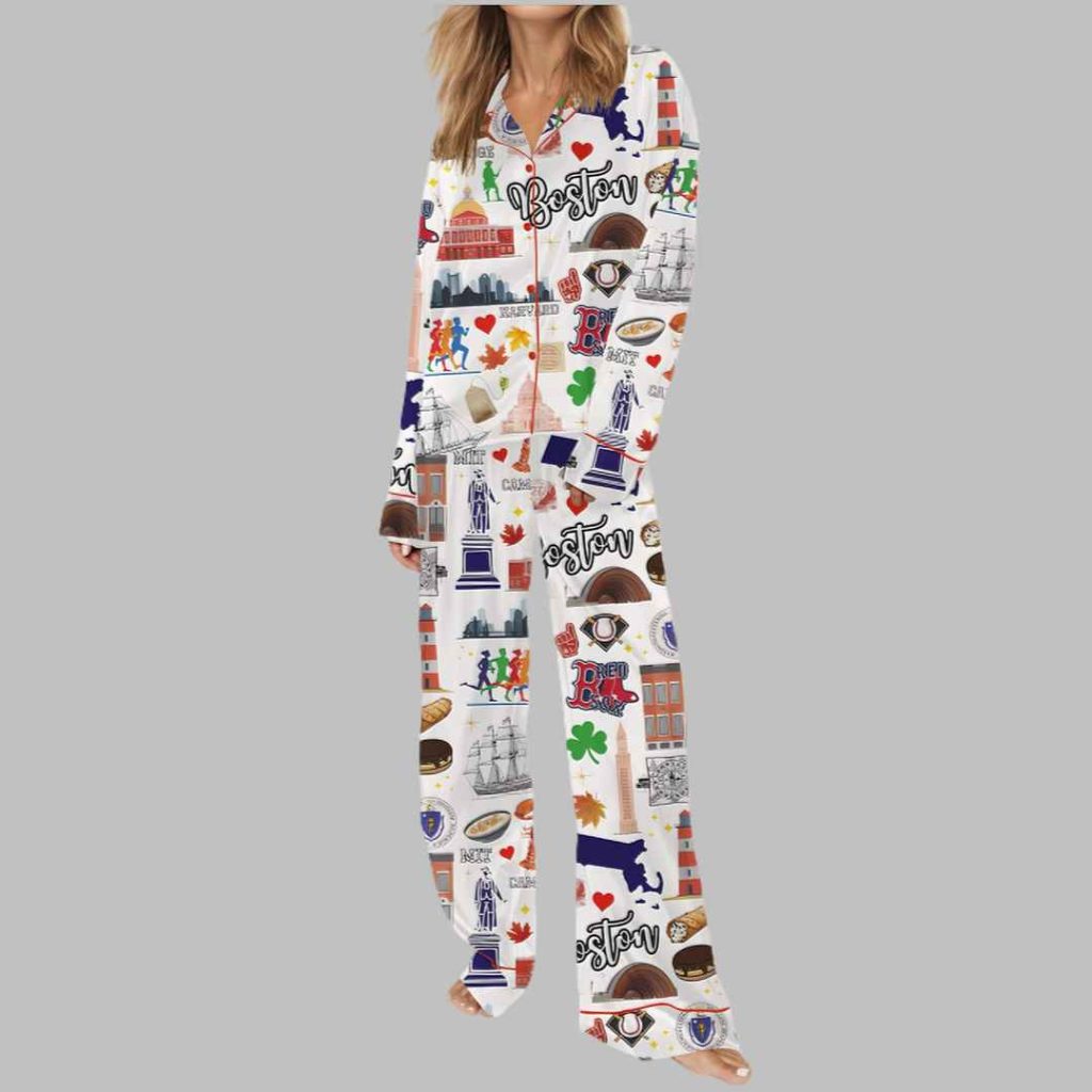 Boston Satin Pajama Set 4 Boston Satin Pajama Set 4