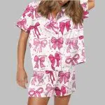 Christian Coquette Bows Satin Pajama Set