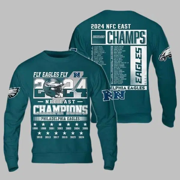 Eagles Fly Eagles Fly 2024 NFC East Champions Hoodie T Shirt 4