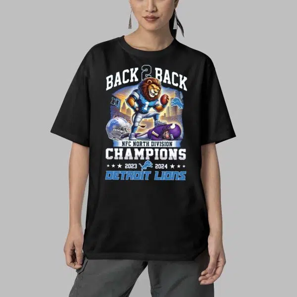 Lions Back 2 Back Champions 2023 2024 Shirt 5