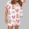 Loved Jesus Valentines Day Bear Pajama Set 2