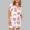 Loved Jesus Valentines Day Bear Pajama Set 3