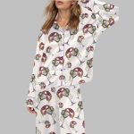 Mardi Gras Cocktail Party Satin Pajama Set