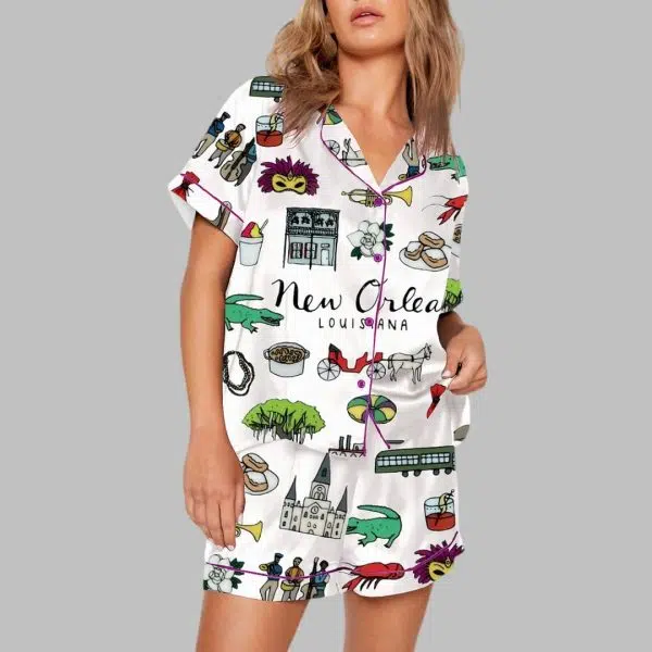 NEW ORLEANS Mardi Gras Pajama Set 3