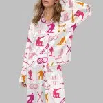 Snowboarding Satin Pajama Set