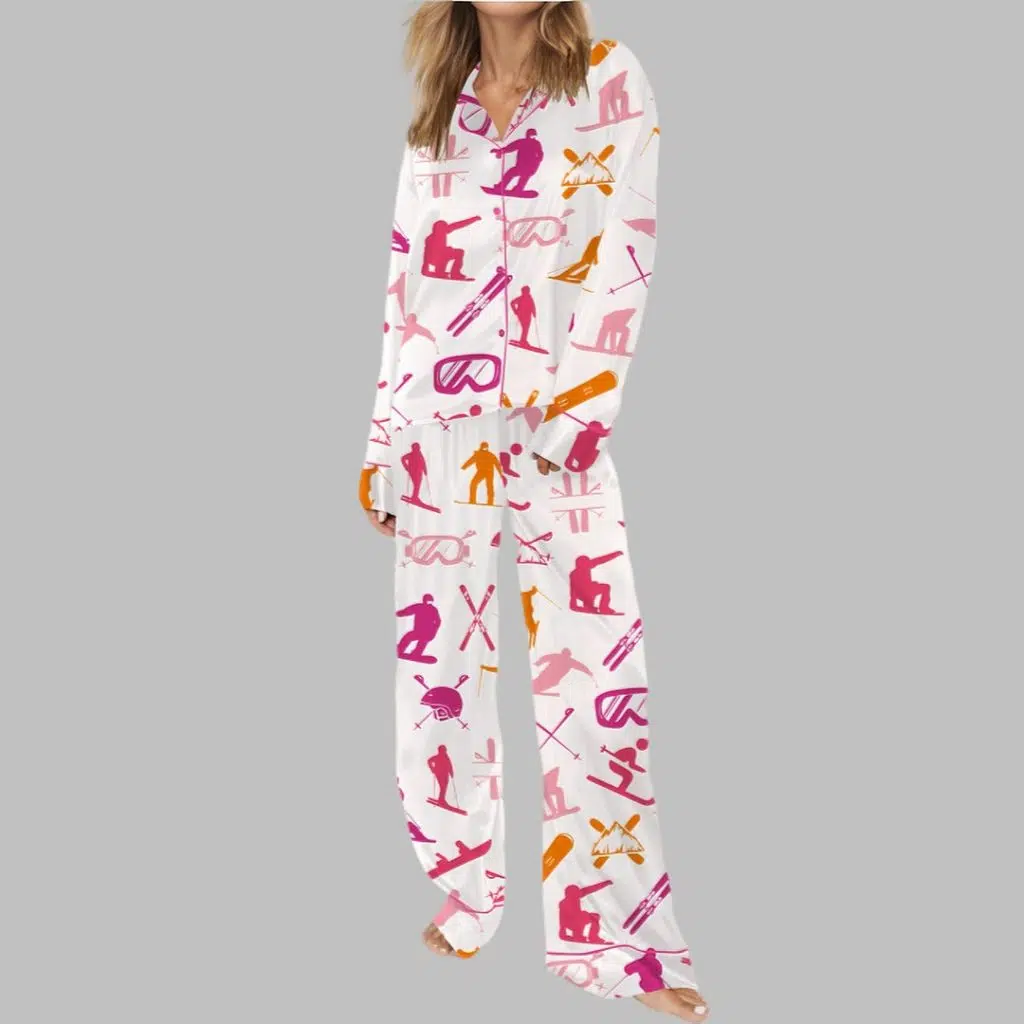 Snowboarding Satin Pajama Set 3