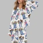 Western Coastal Cowgirl Satin Pajama Set