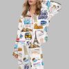 World Travel Satin Pajama Set 4